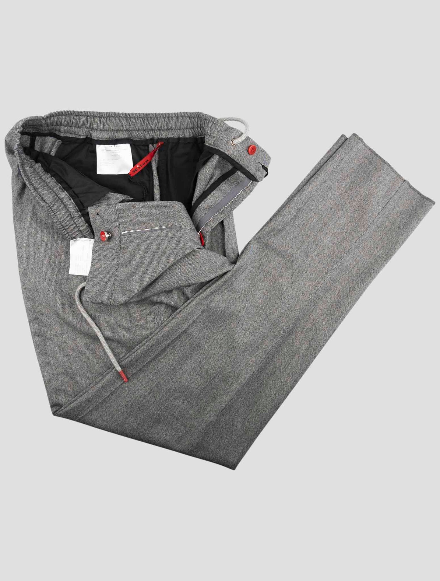 Kiton  Gray Virgin Wool Cashmere Pa Ea Pants