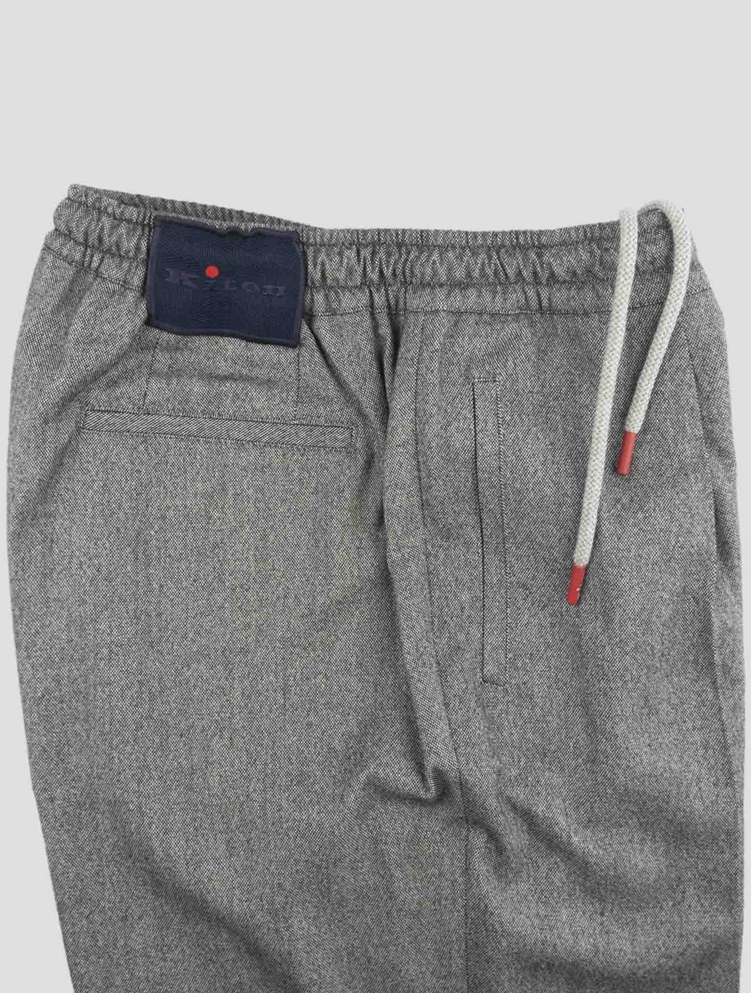 Kiton  Gray Virgin Wool Cashmere Pa Ea Pants