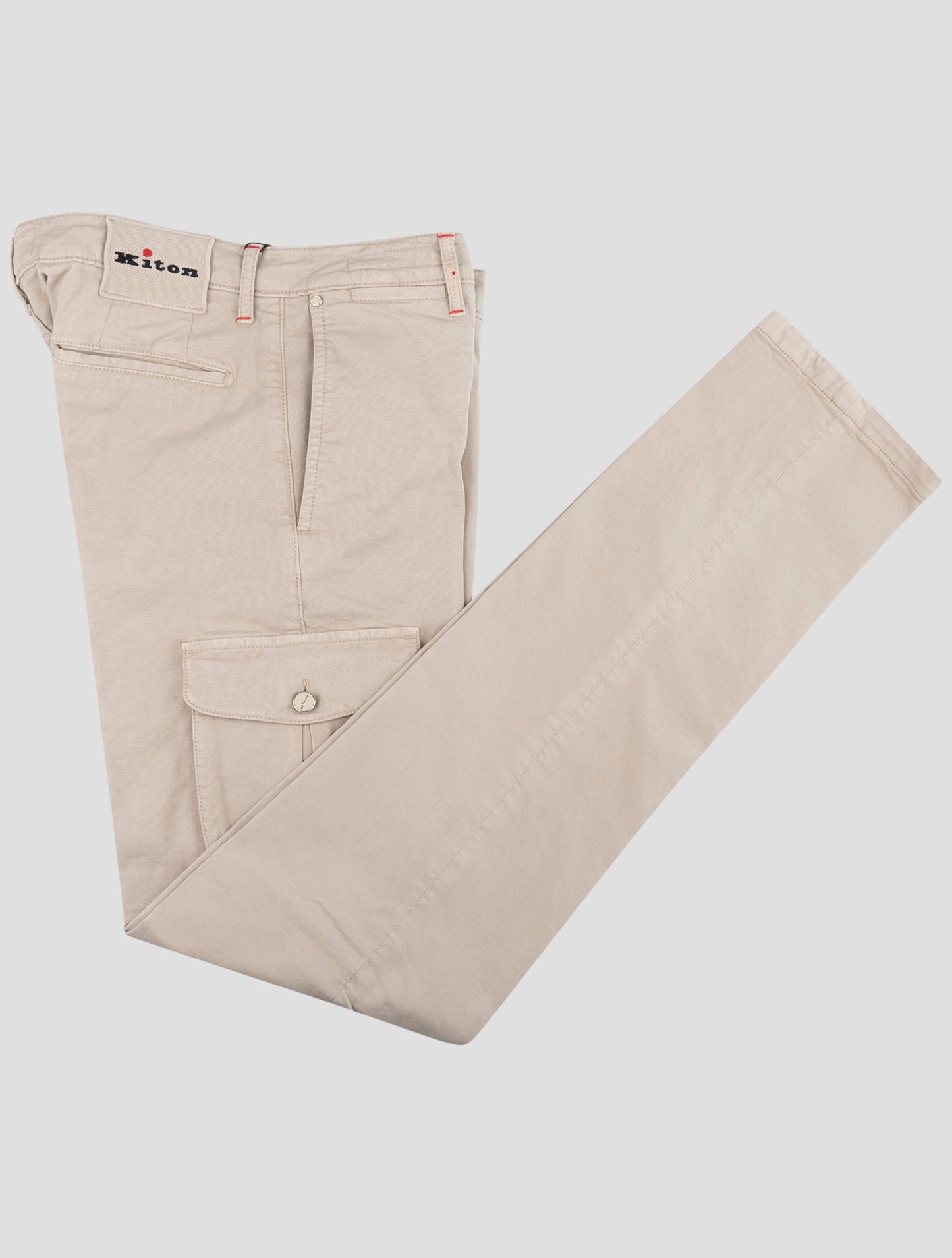 Kiton Beige Cotton Ea Cargo Pants