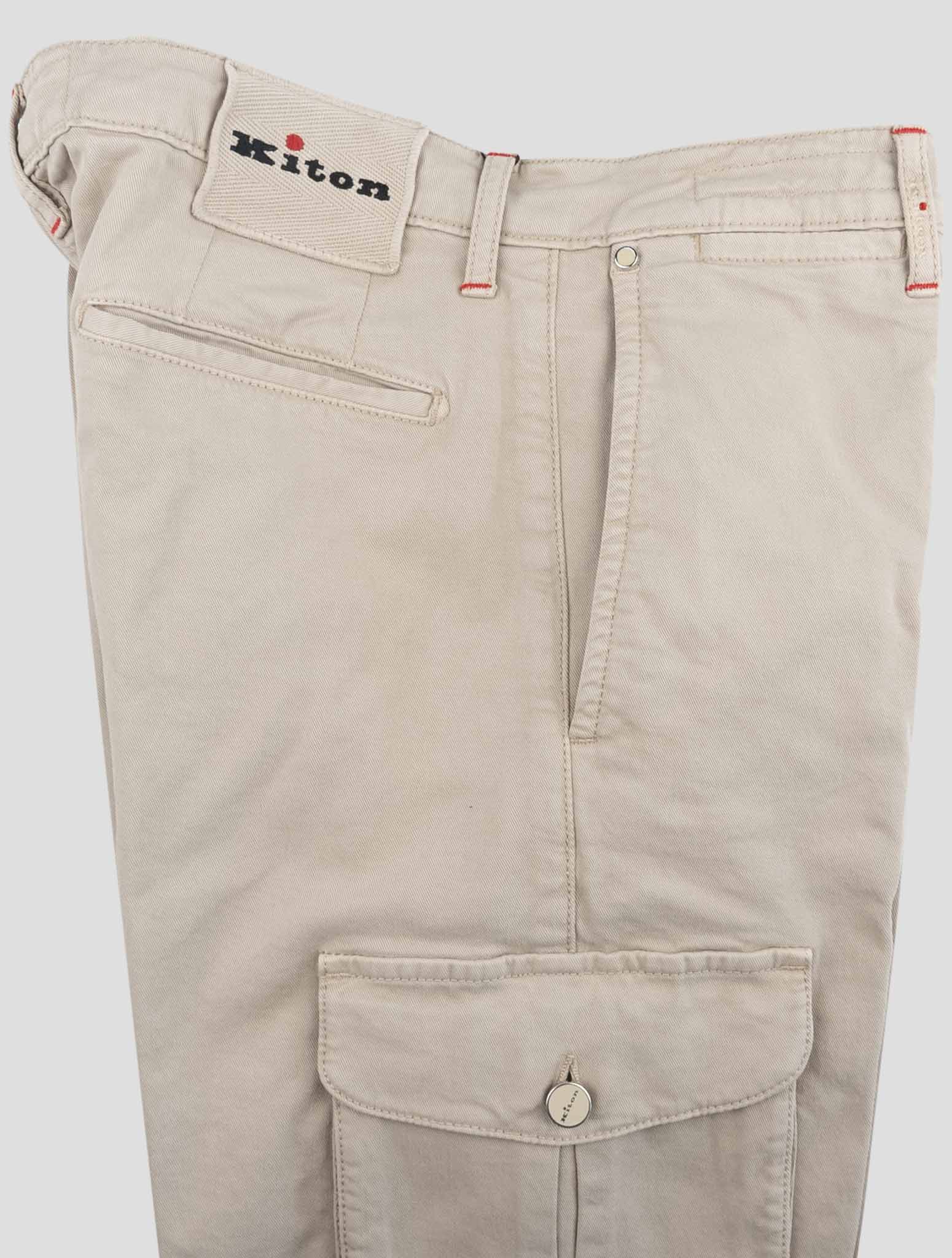 Kiton Beige Cotton Ea Cargo Pants