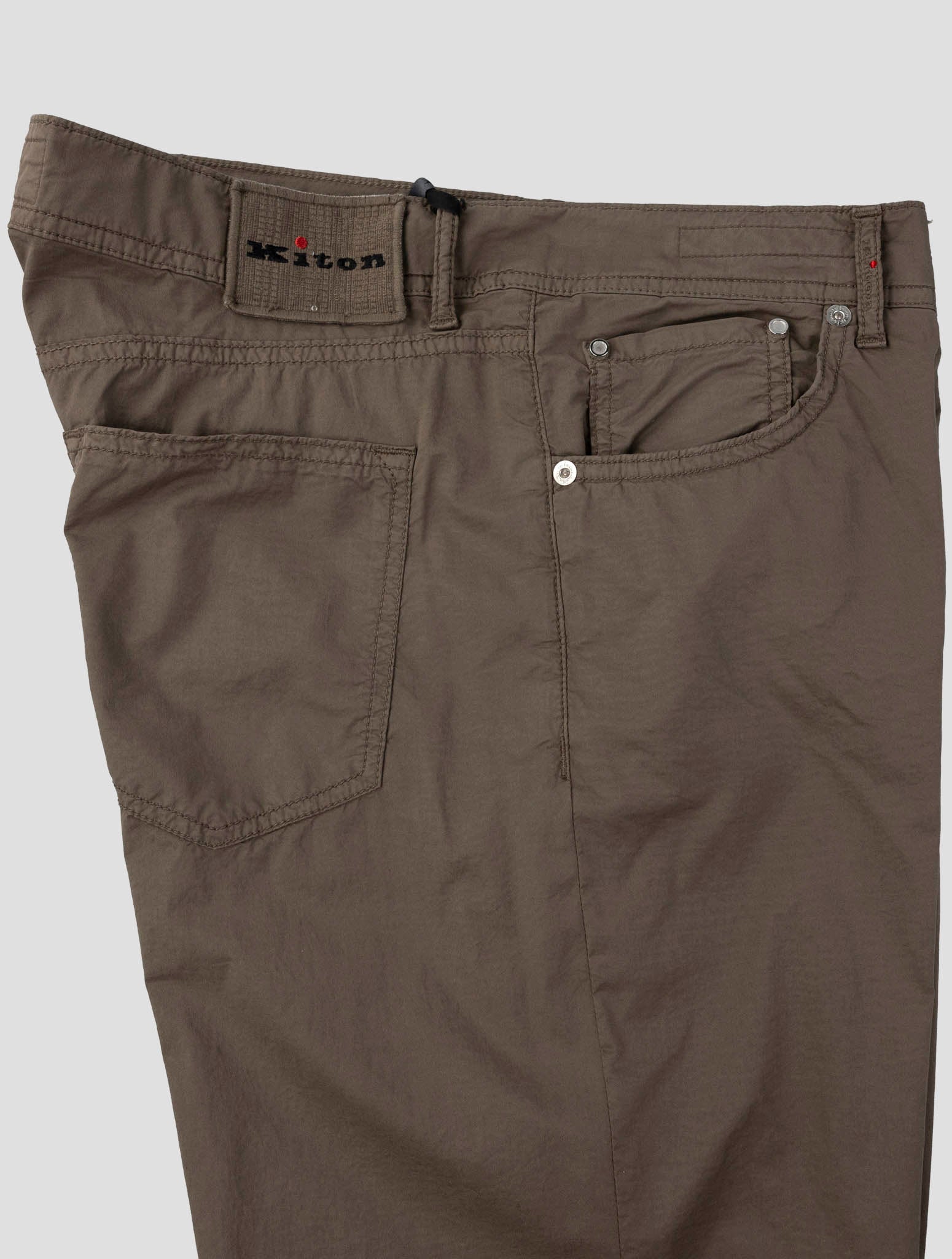 Kiton Brown Cotton Ea Jeans