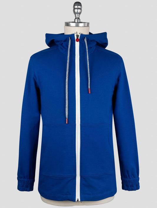 Kiton Blue Cotton Ea Shirt Umbi