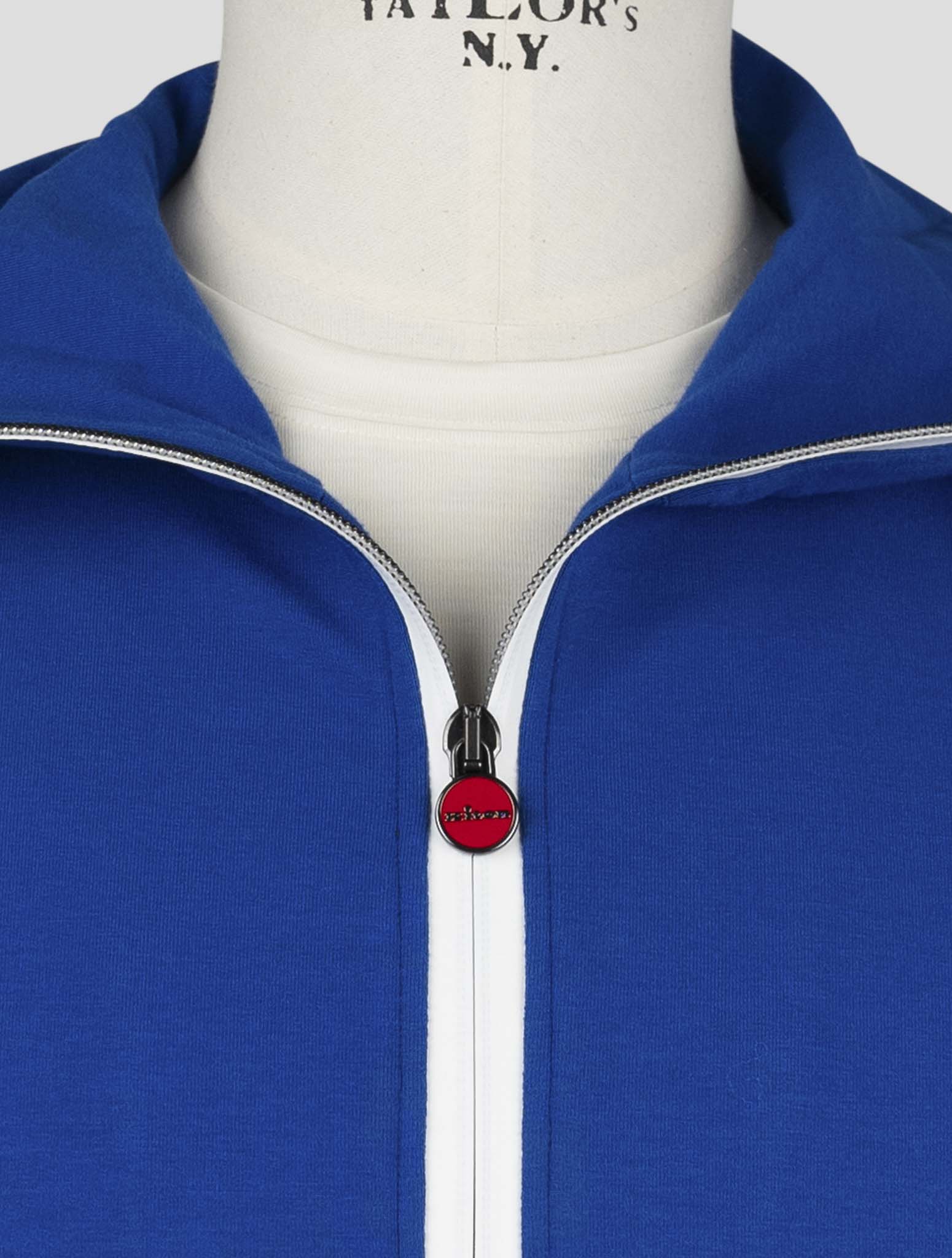 Kiton Blue Cotton Ea Shirt Umbi