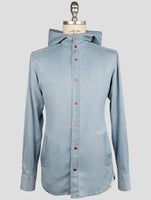 Kiton Light Blue Cotton Ea Shirt Mariano