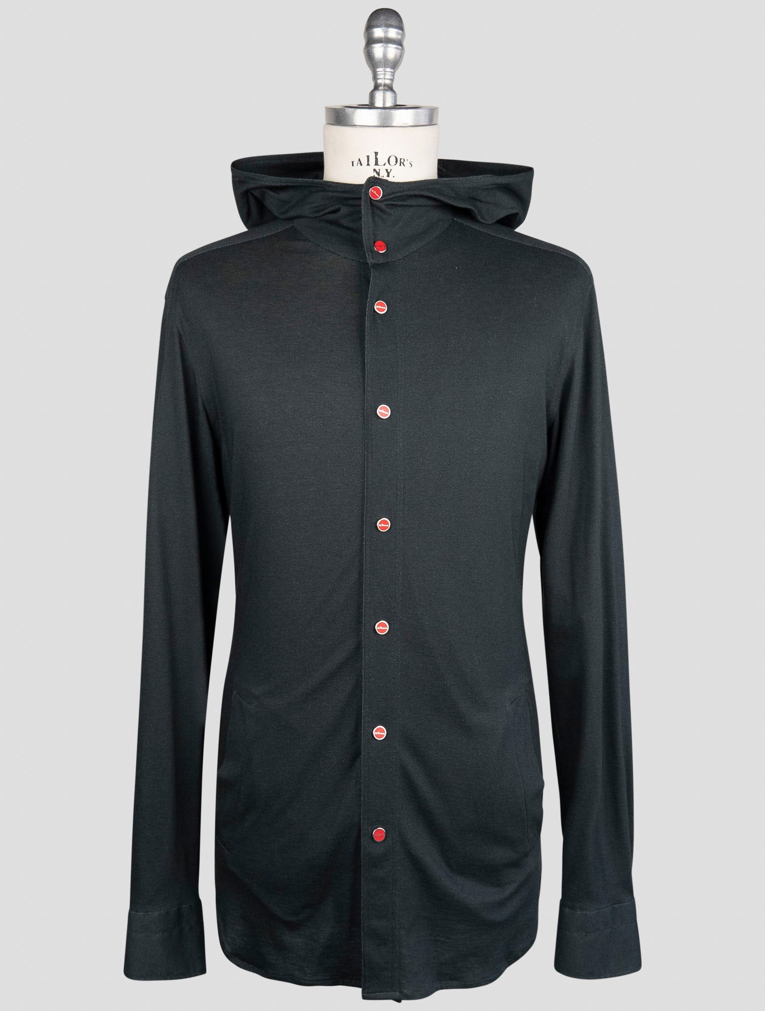 Kiton Green Cotton Cashmere Shirt Mariano