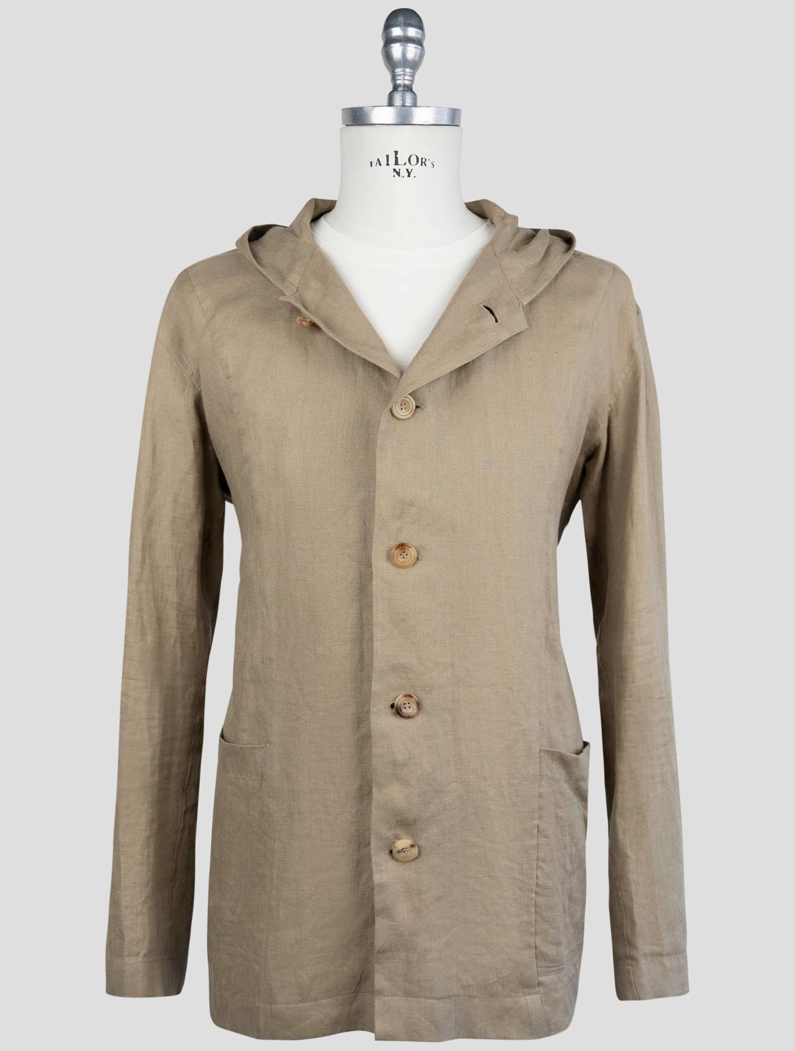 Kiton Beige Linen Shirt Luca