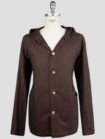 Kiton Brown Virgin Wool Silk Linen Shirt Luca