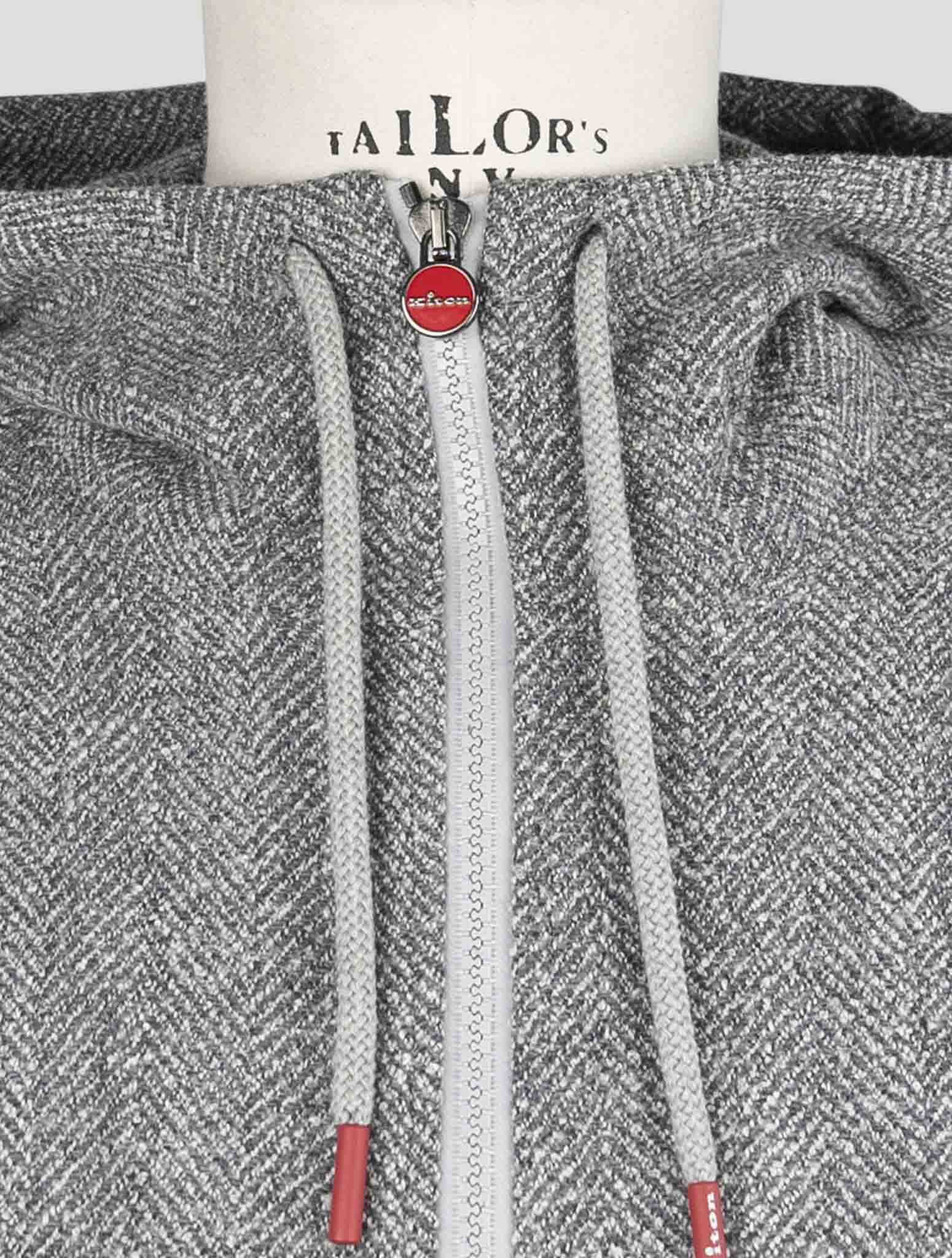 Kiton Gray  Virgin wool Pa Silk Linen Shirt Mariano