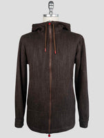 Kiton Brown Cashmere Virgin wool Silk Linen Shirt Umbi