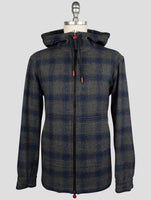 Kiton Gray Blue Virgin Wool Silk Linen Shirt Umbi