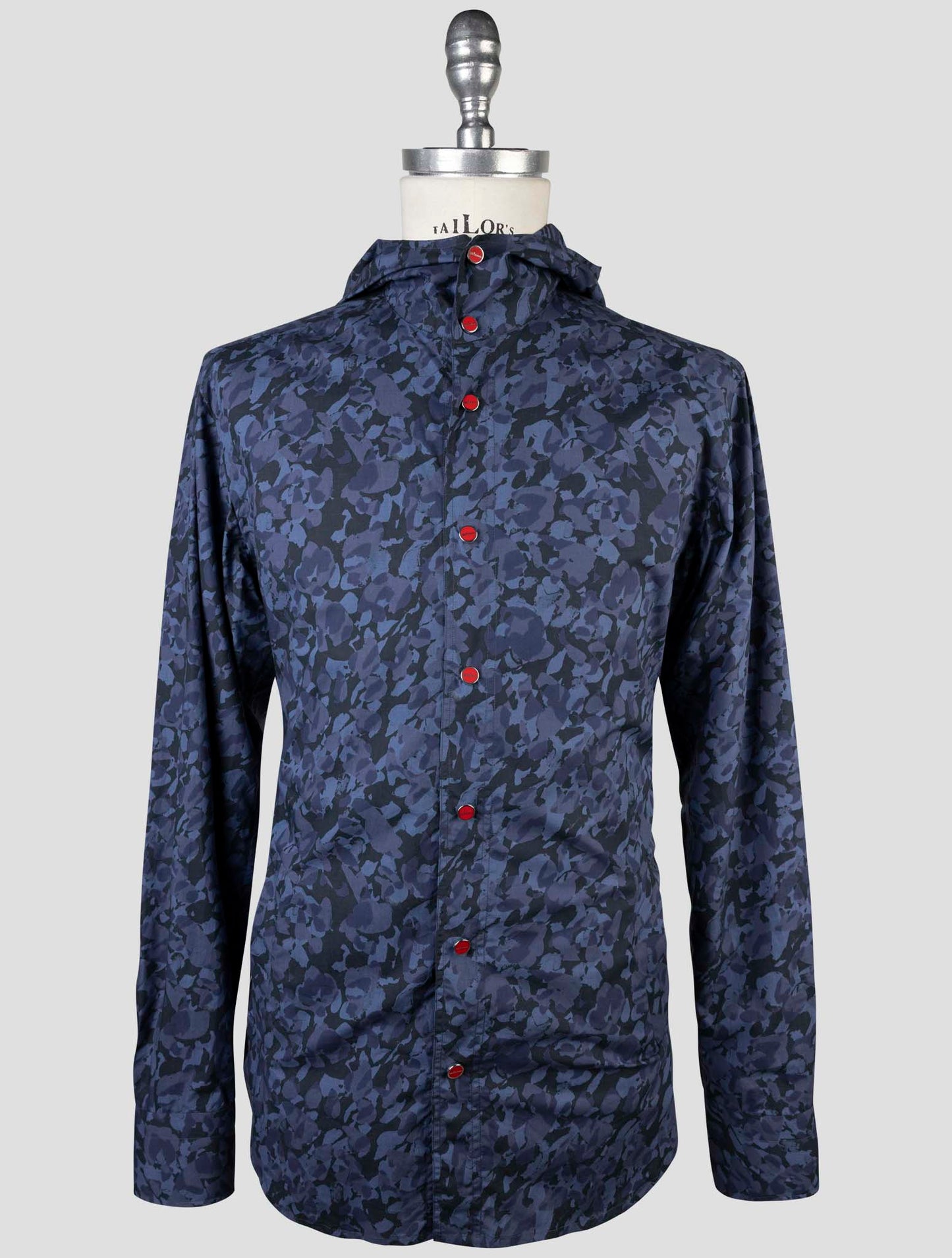 Kiton Blue Cotton Shirt Mariano