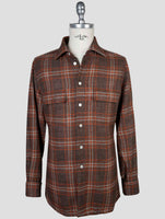 Kiton Multicolor Cashmere Virgin Wool Silk Linen Shirt