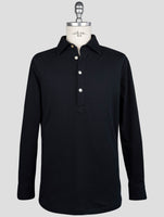 Kiton Black Cotton Ea Sweater Polo