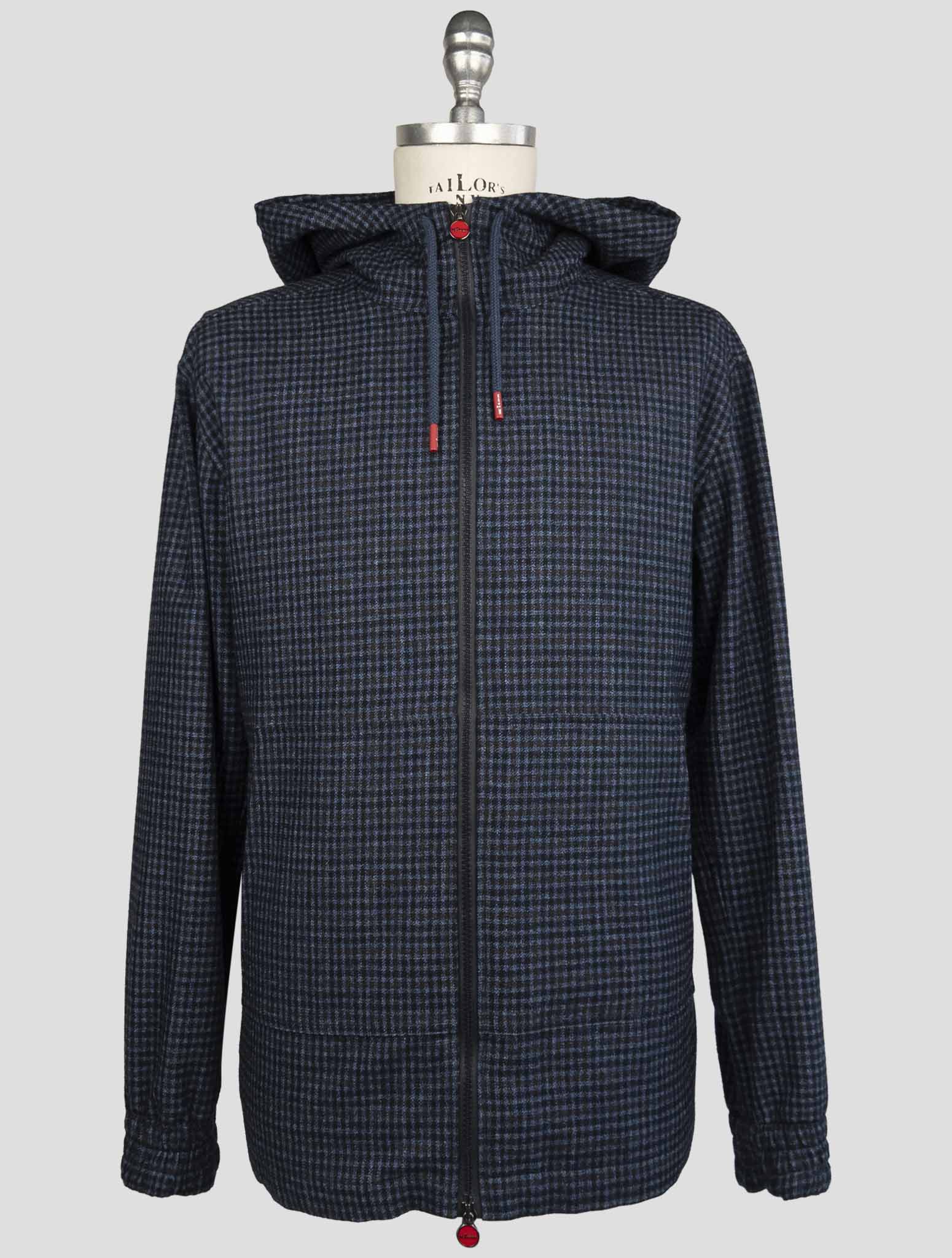 Kiton Blue Virgin Wool Silk Linen Shirt Umbi