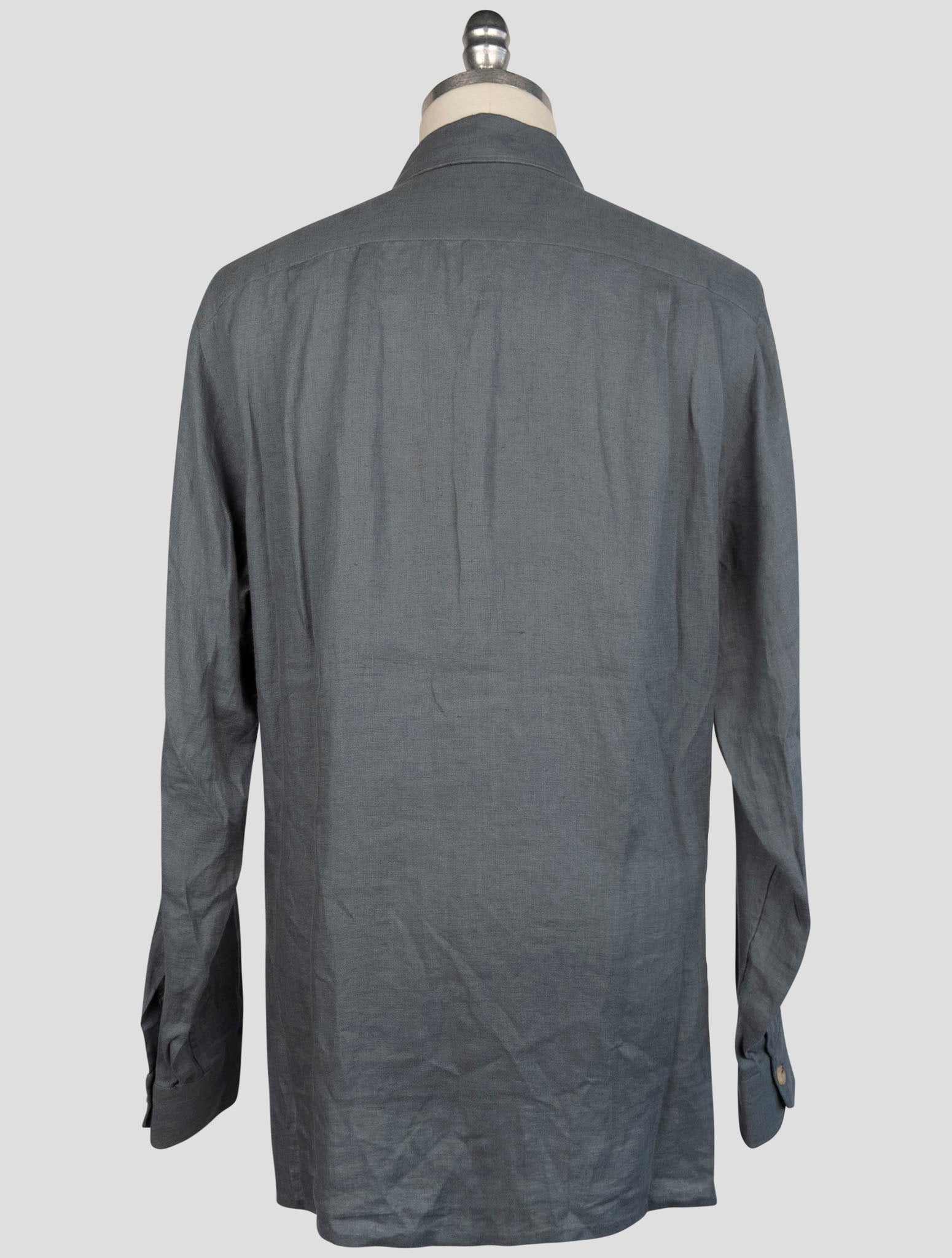 kiton Gray Linen  Shirt