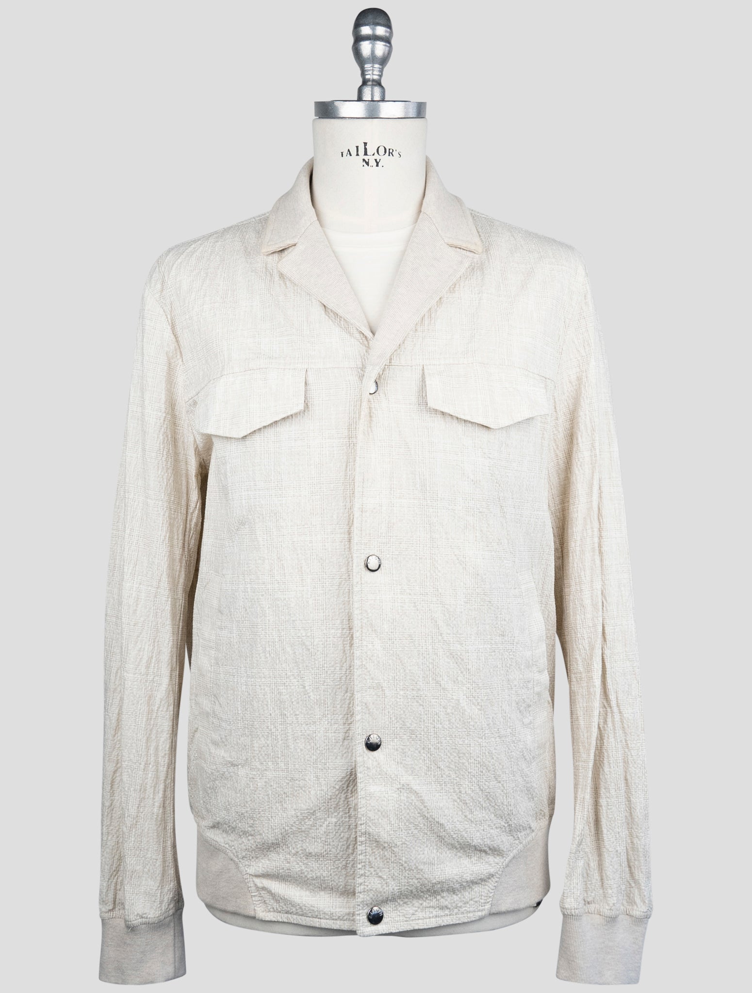 Kiton beige cotton EA shirt