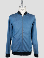 Kiton Light Blue Cotton Coat