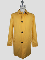 Kiton Yellow Beige Cashmere Silk Reverse Overcoat
