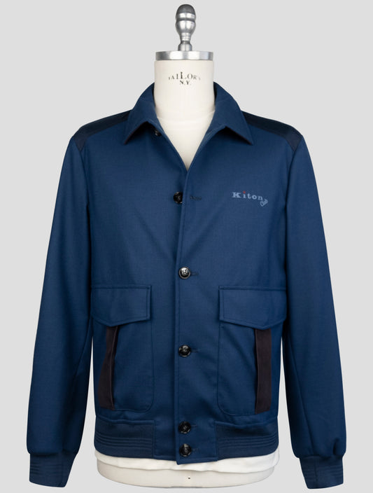 Kiton Blue Cashmere Ea Coat