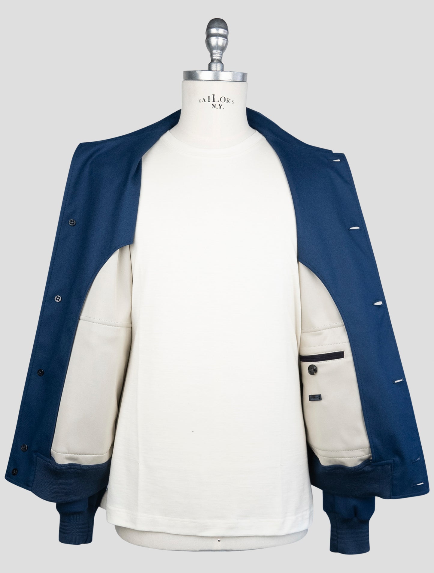 Kiton Blue Cashmere Ea Coat