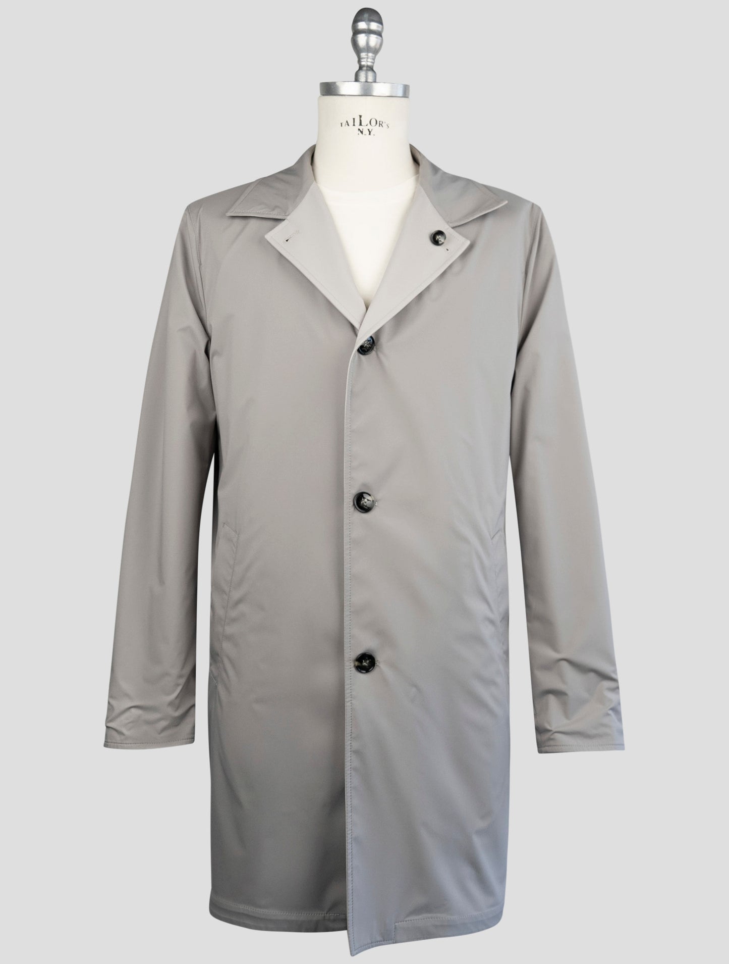 Kiton Taupe Pl Reverse Overcoat