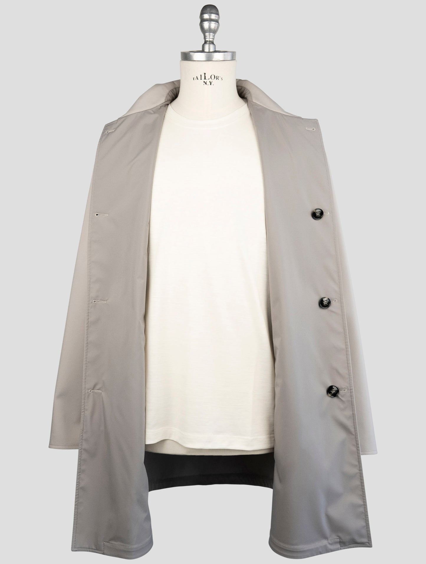 Kiton Taupe Pl Reverse Overcoat