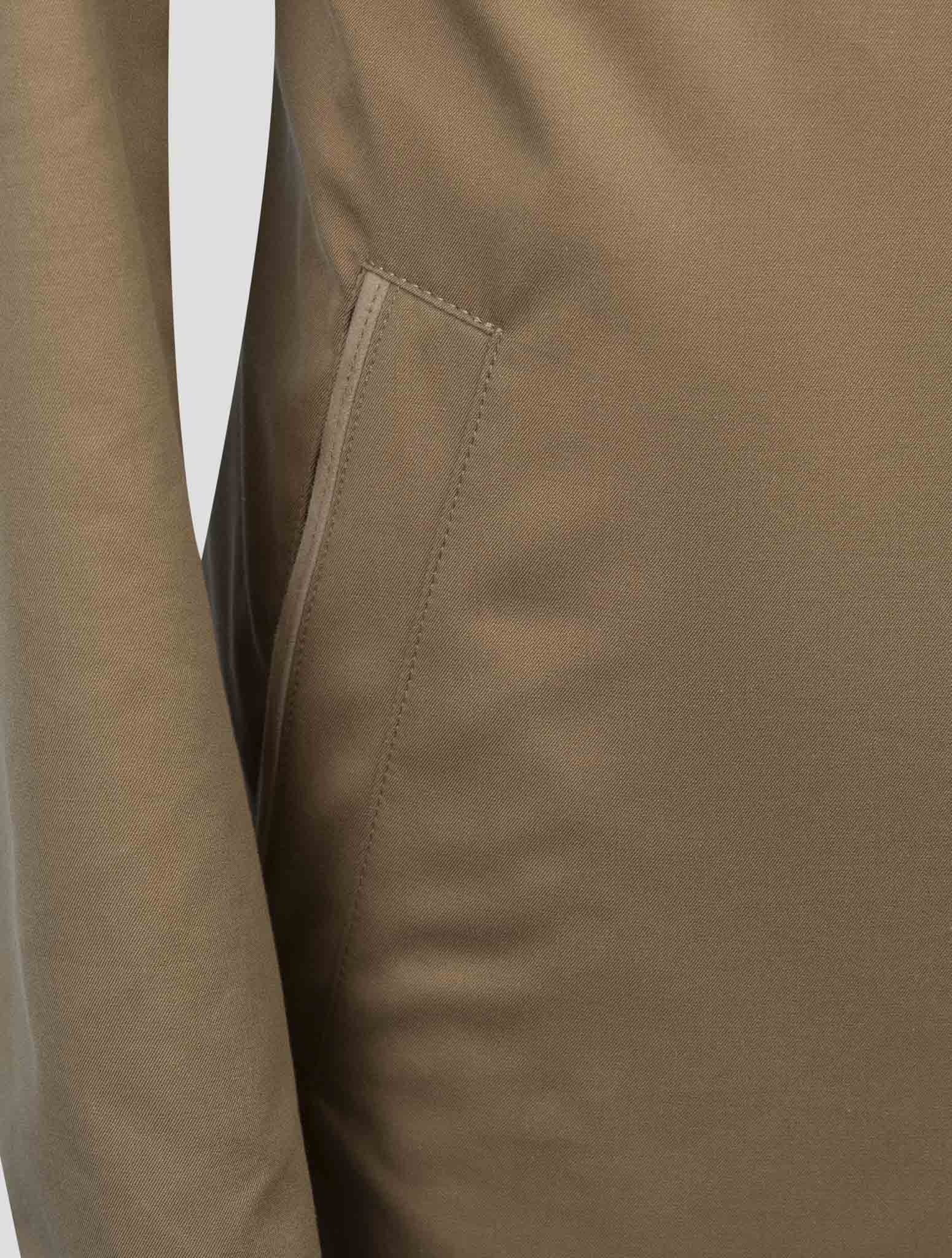 Kiton Brown Beige Cotton Virgin Wool Reverse Overcoat