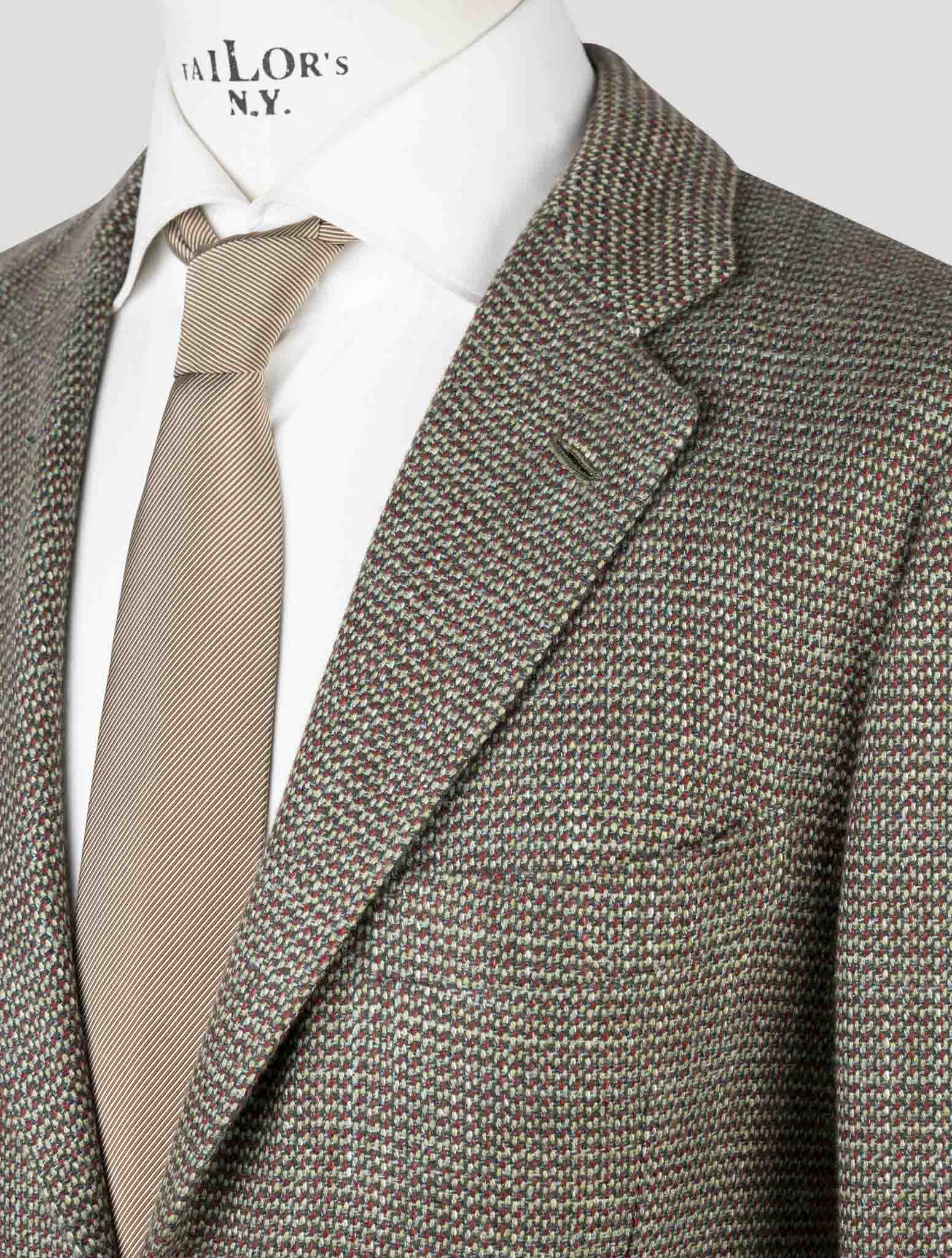 Kiton Multicolor Cashmere Virgin Wool Silk Linen Blazer