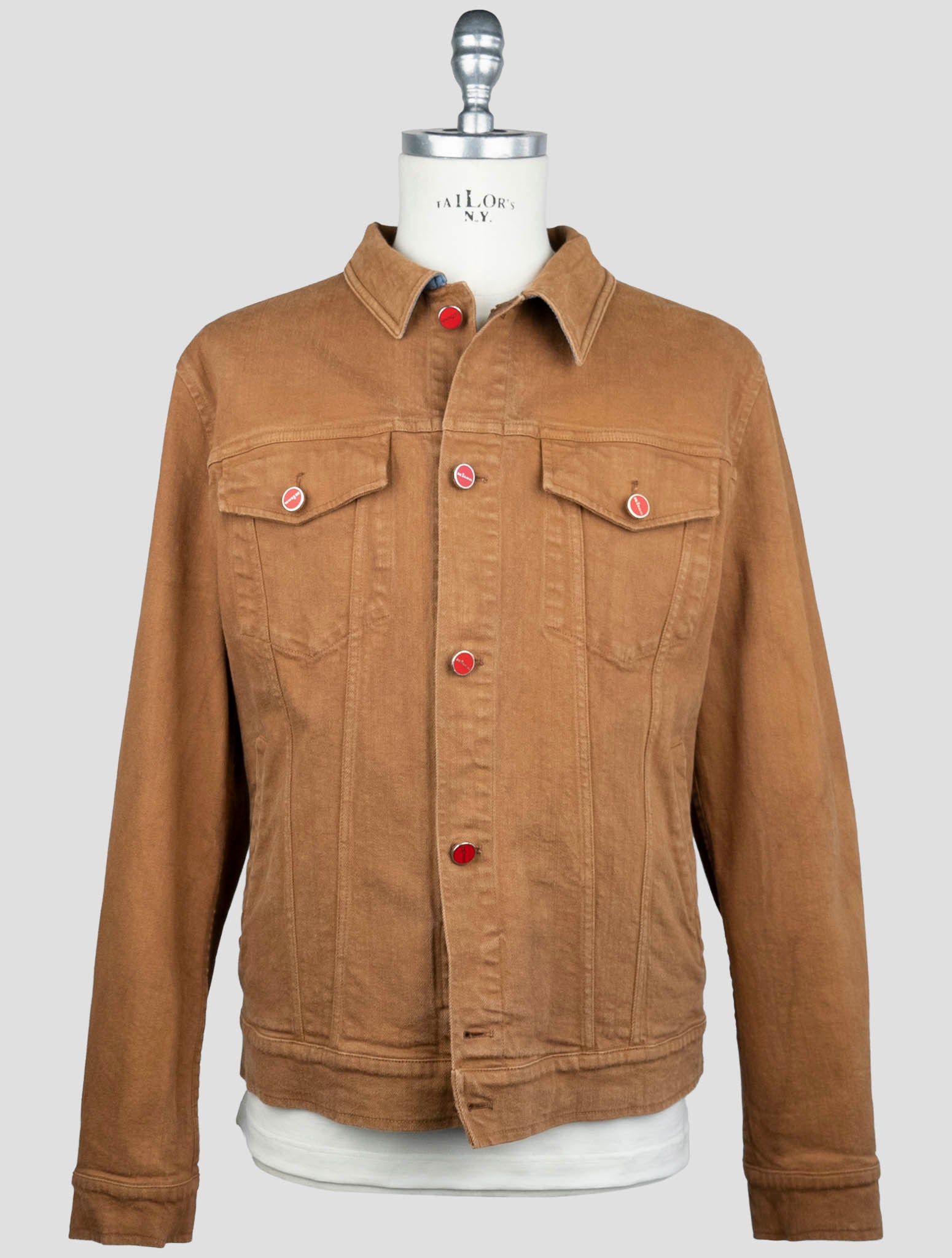 Kiton Blue Cotton Ea Coat