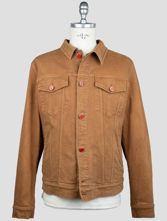 Kiton Blue Cotton Ea Coat