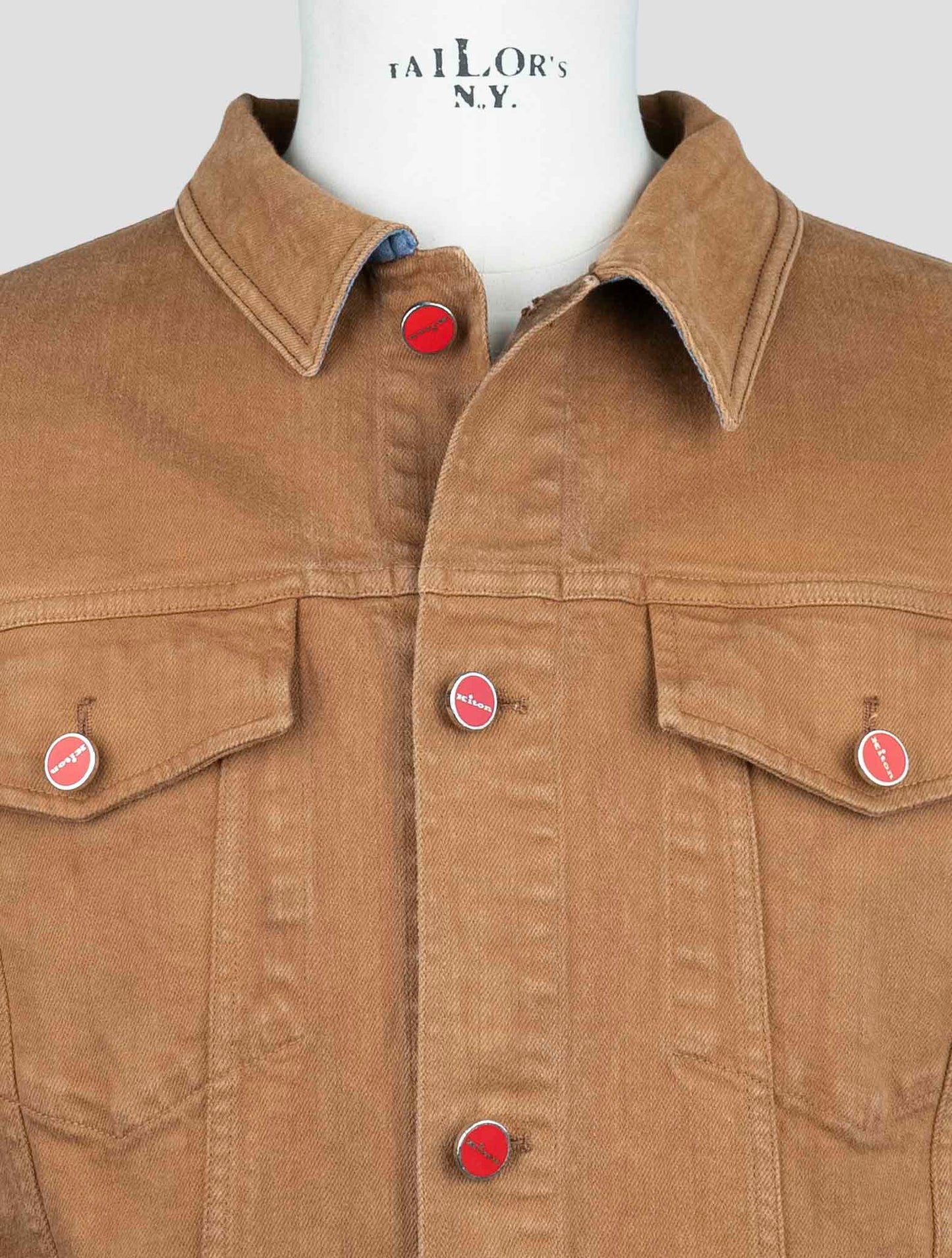 Kiton Blue Cotton Ea Coat