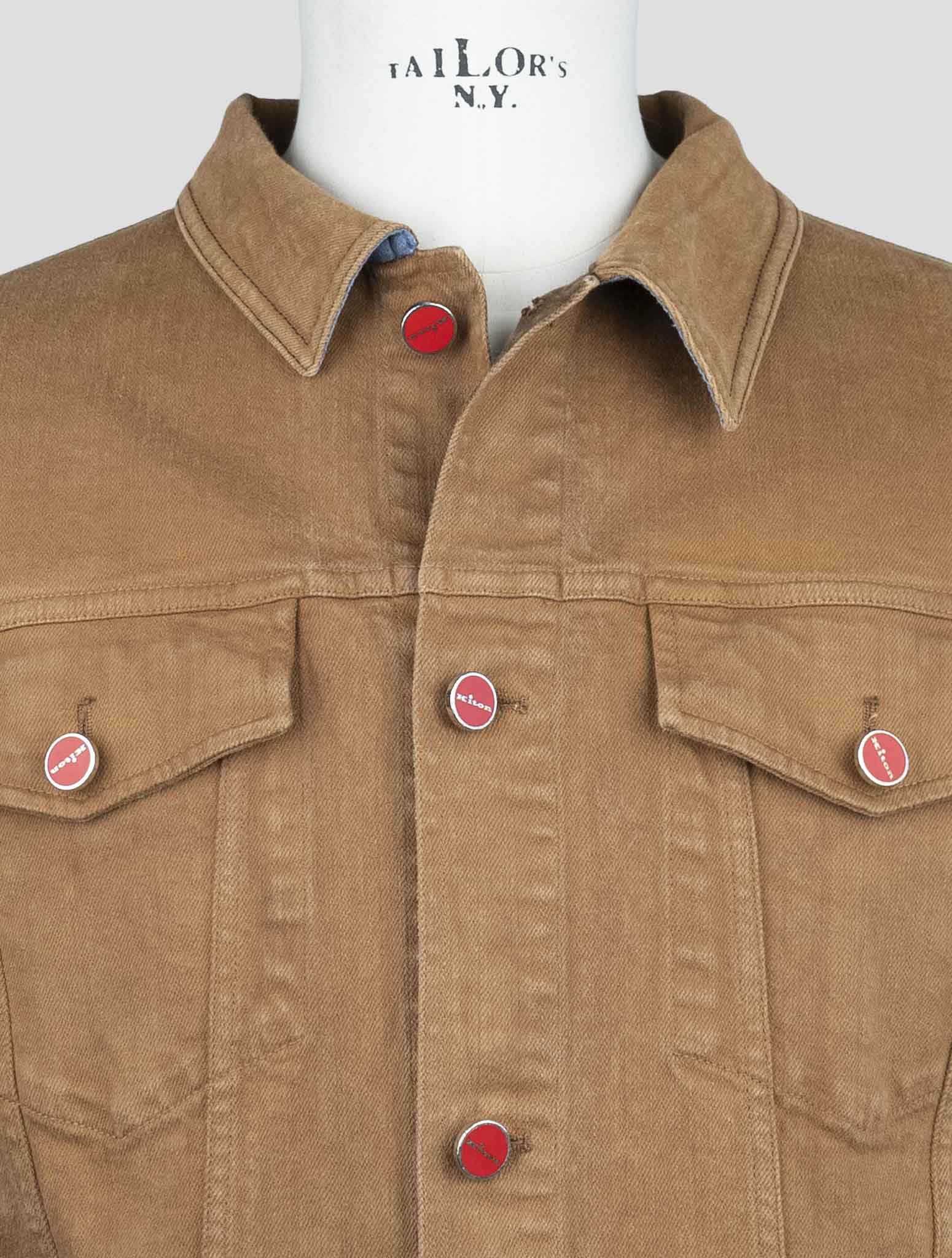 Kiton Blue Cotton Ea Coat