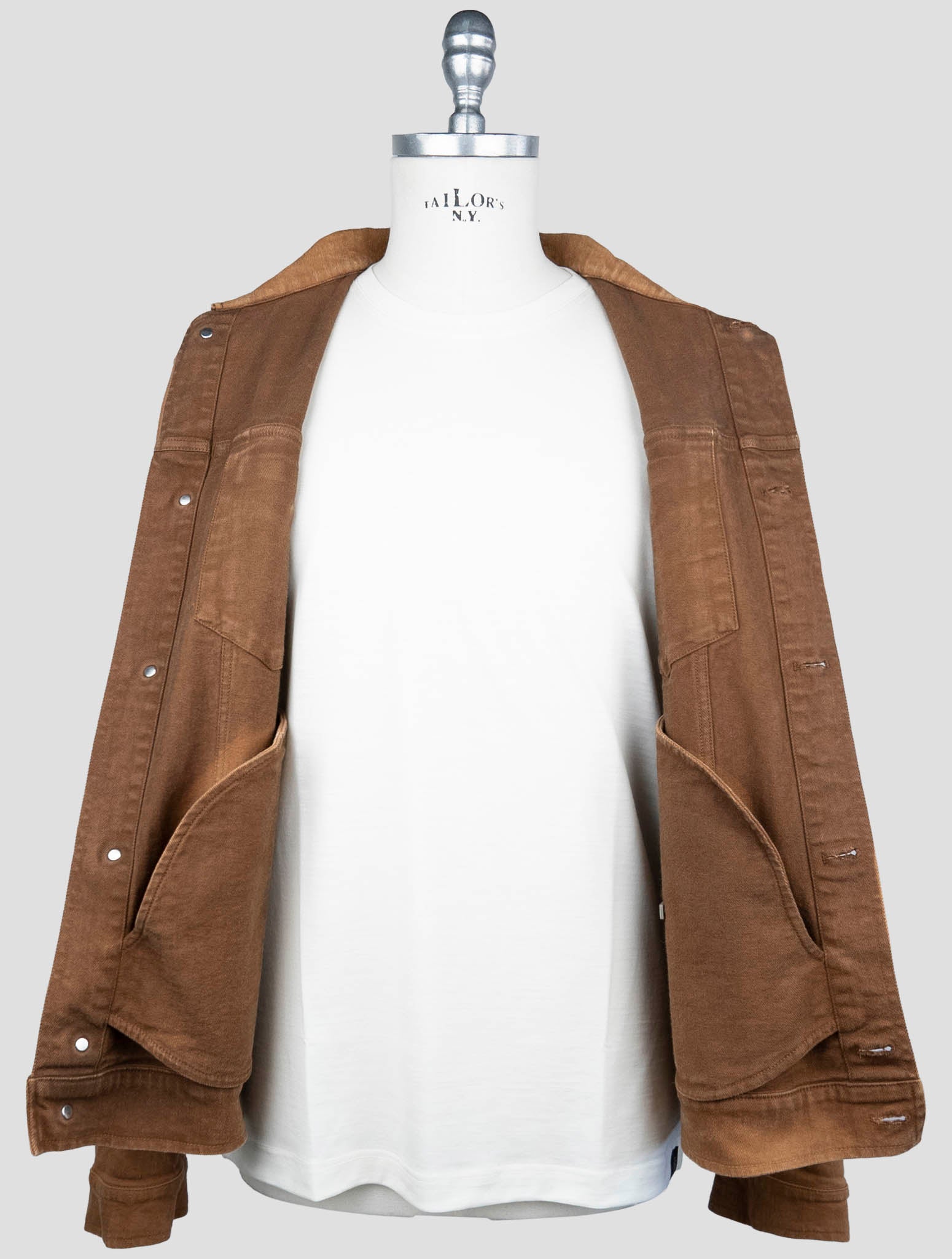 Kiton Blue Cotton Ea Coat