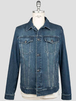 Kiton Blue Cotton Ea Coat