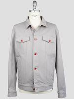 Kiton Gray Cotton Ea Coat