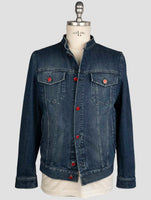 Kiton Blue Cotton Ea Coat