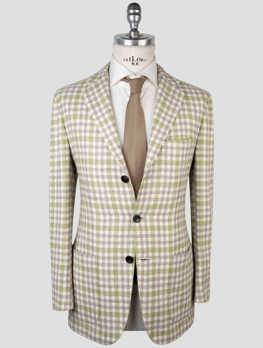Kiton Multicolor Cashmere Virgin Wool Silk Linen Blazer