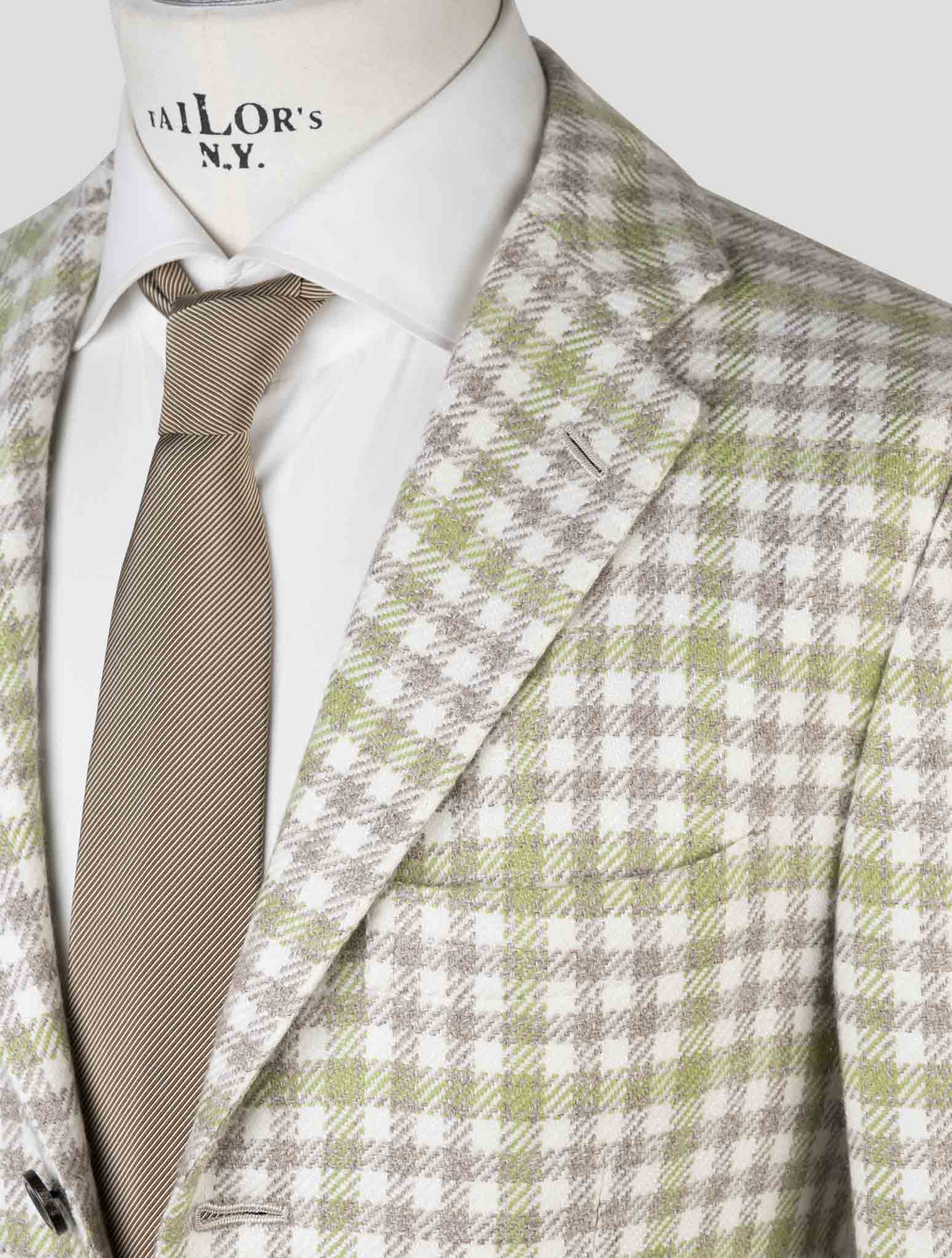 Kiton Multicolor Cashmere Virgin Wool Silk Linen Blazer