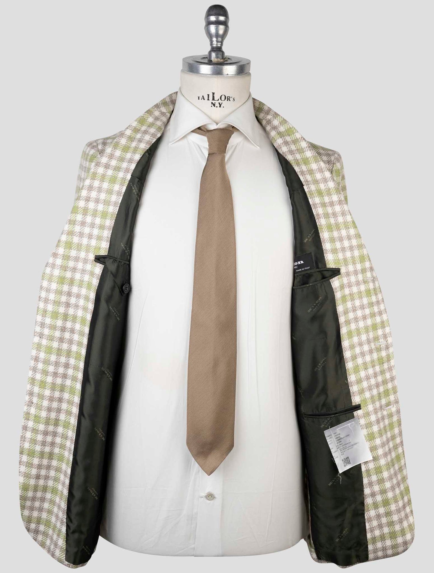 Kiton Multicolor Cashmere Virgin Wool Silk Linen Blazer