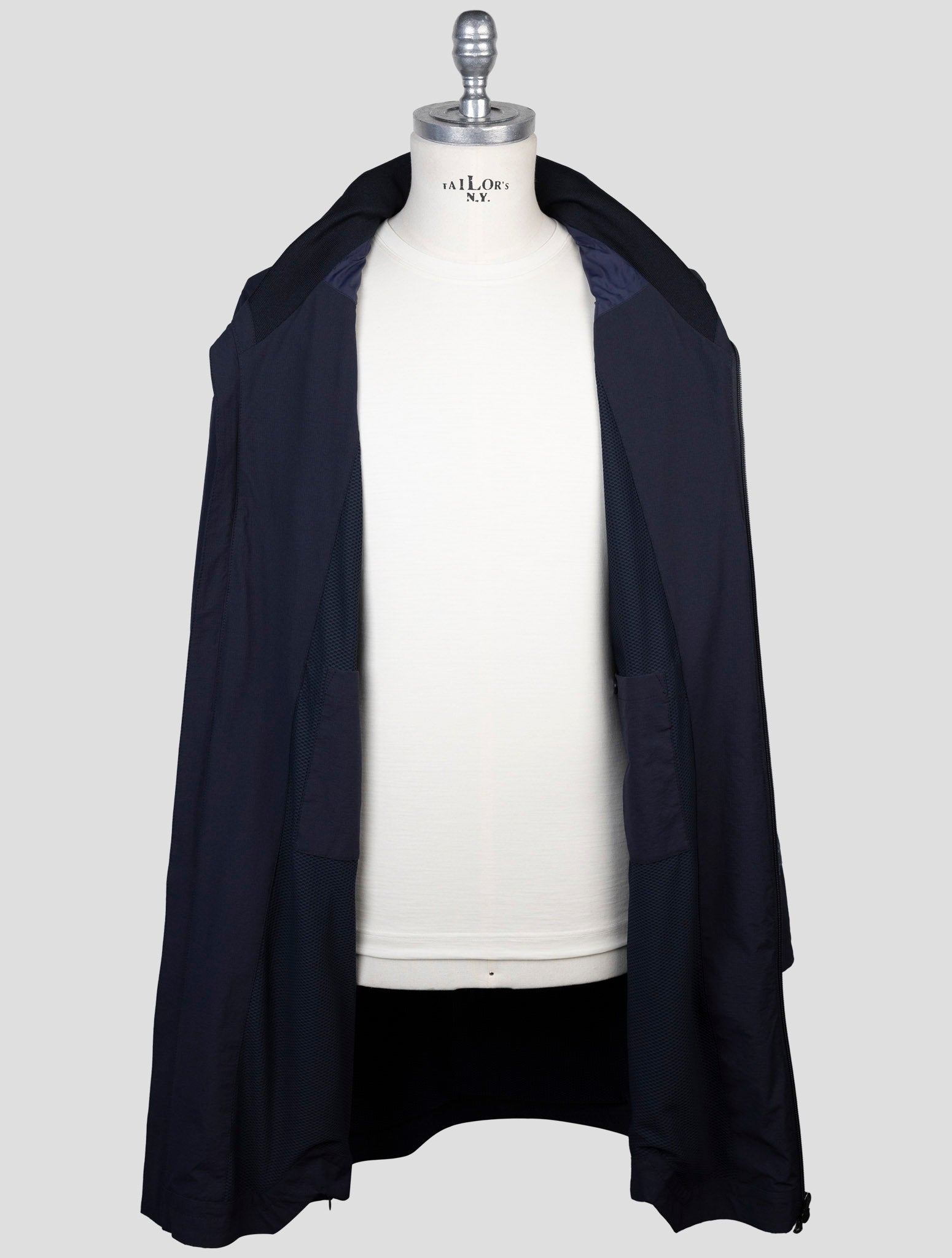 Kiton Blue Pa Ea Overcoat