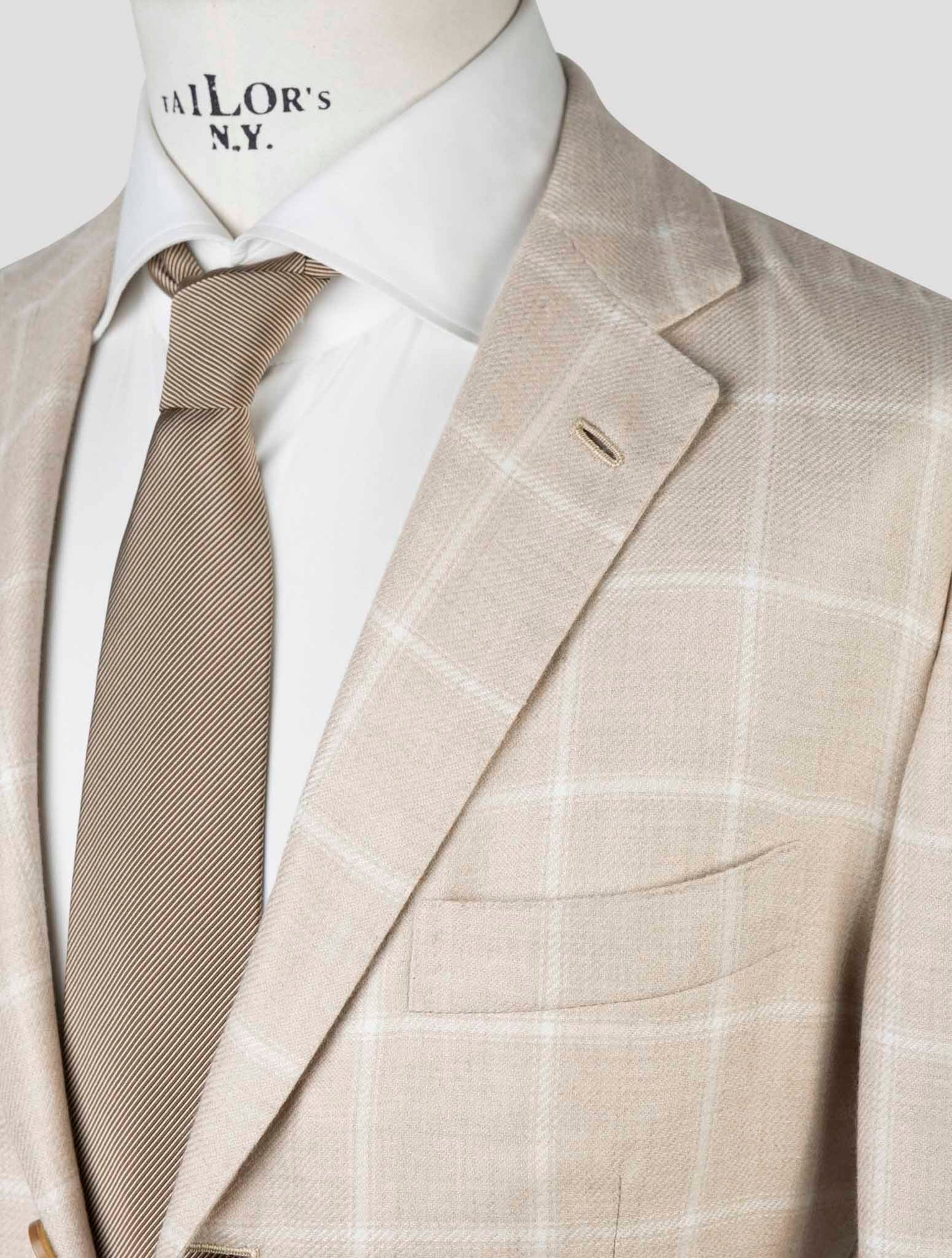 Kiton Beige Cashmere Silk Blazer