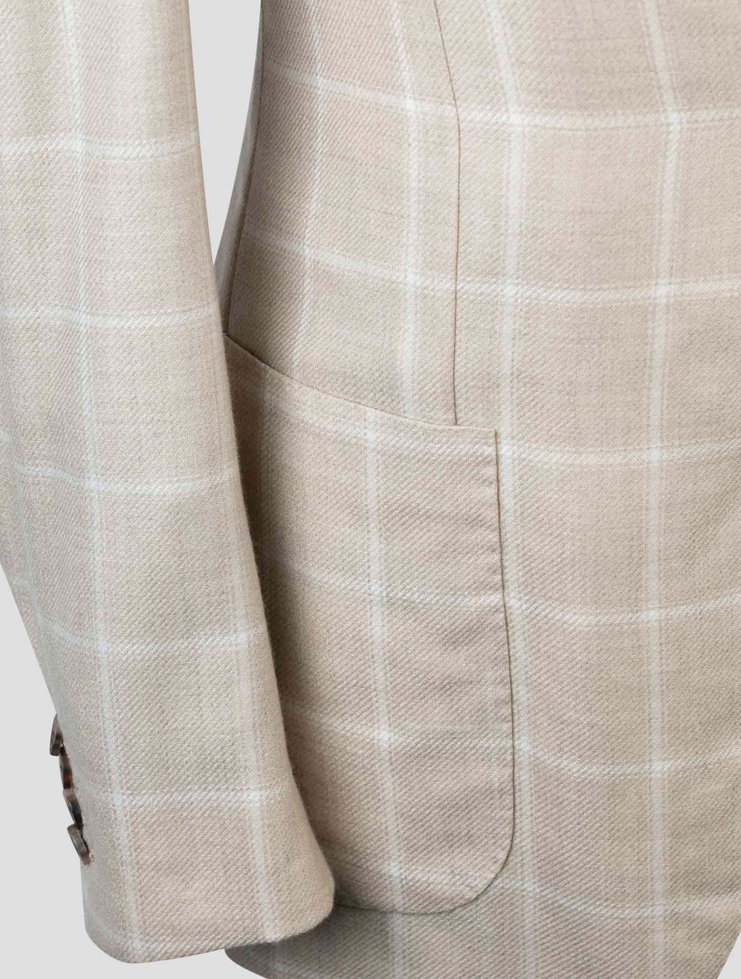Kiton Beige Cashmere Silk Blazer