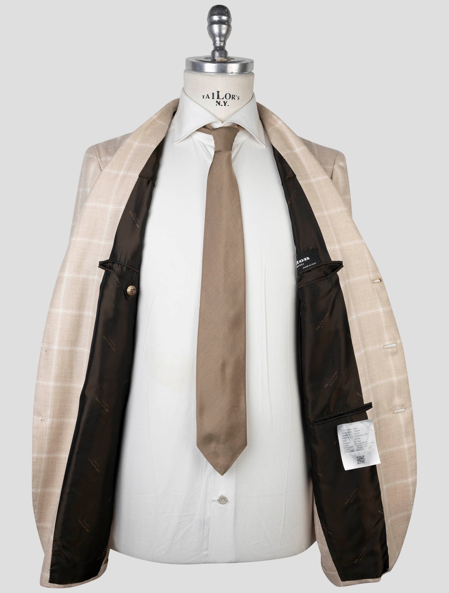 Kiton Beige Cashmere Silk Blazer