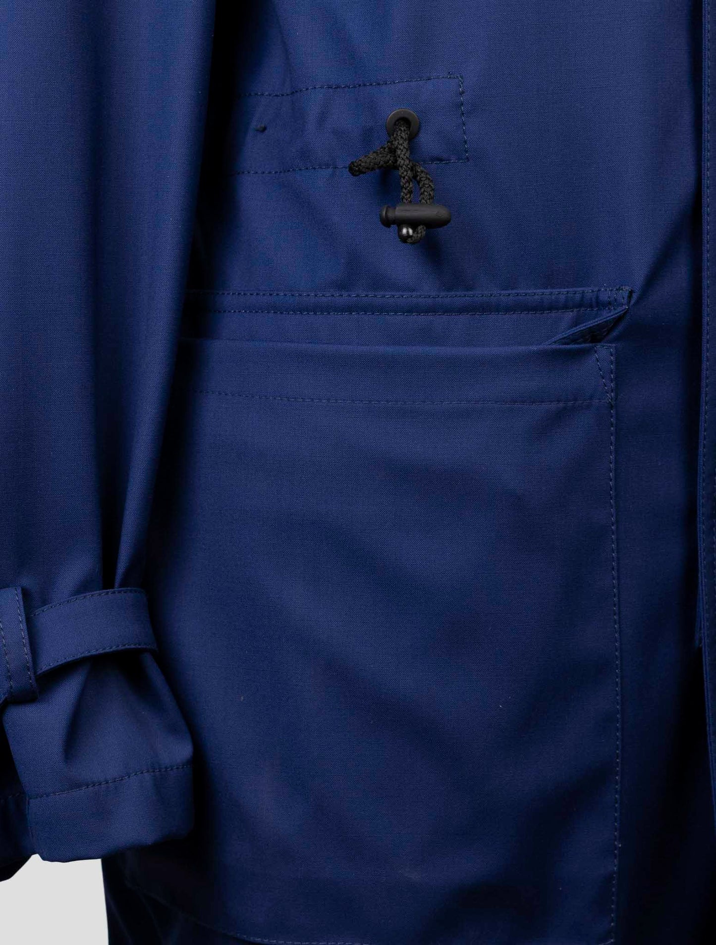 Kiton Blue Virgin Wool Pl Coat