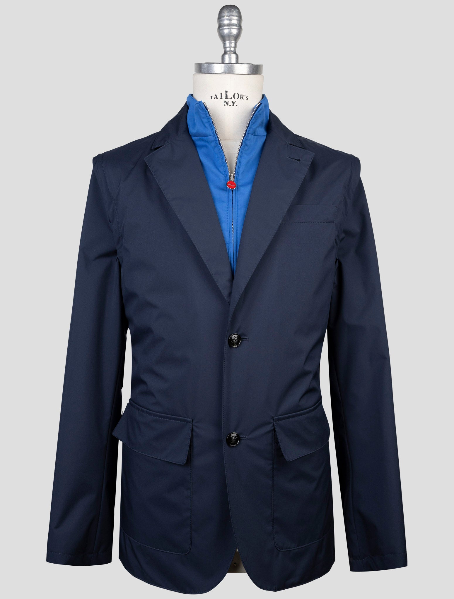 Kiton Blue Pl Pu Coat