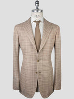 Kiton Brown Cashmere Virgin Wool Silk Linen Blazer