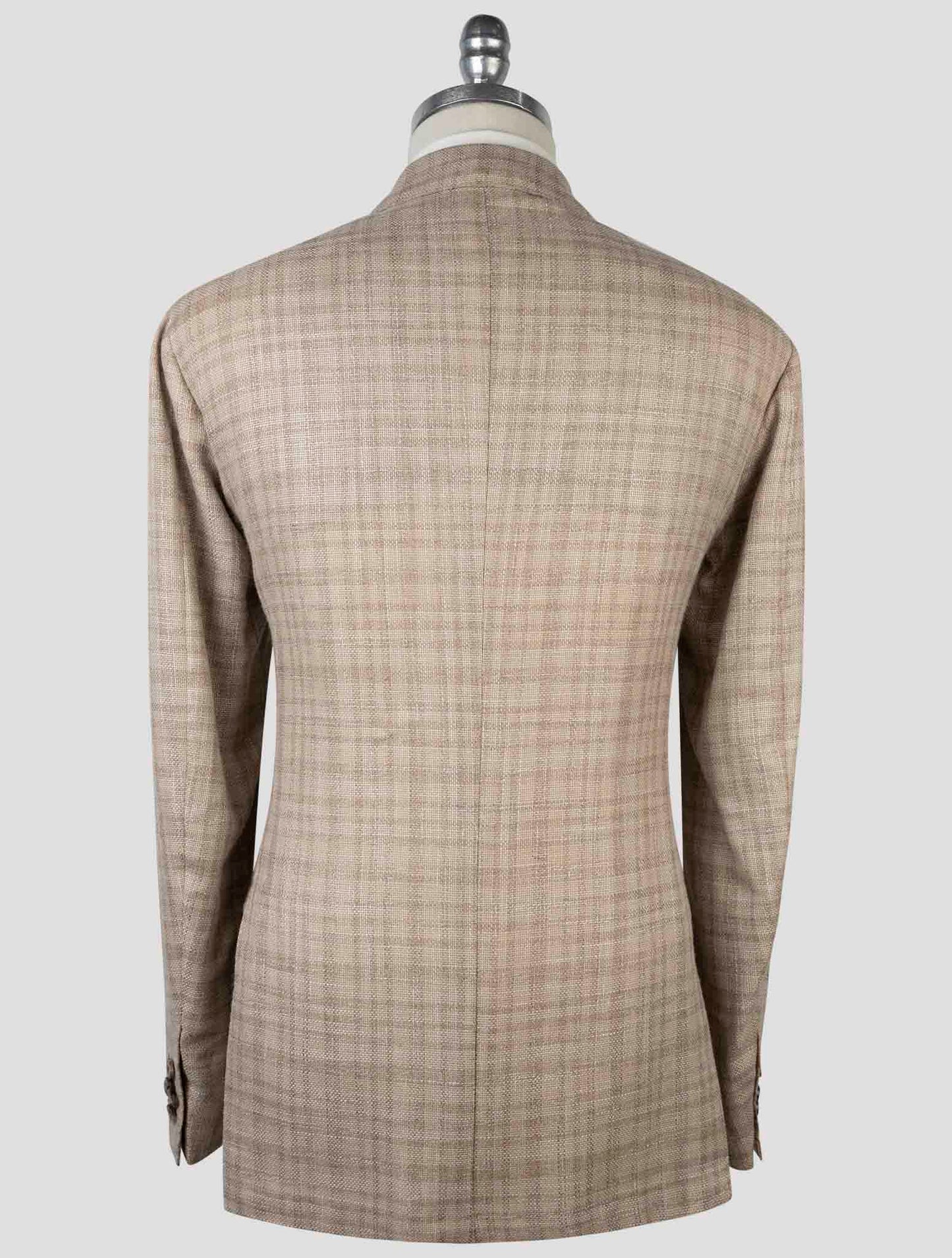 Kiton Brown Cashmere Virgin Wool Silk Linen Blazer