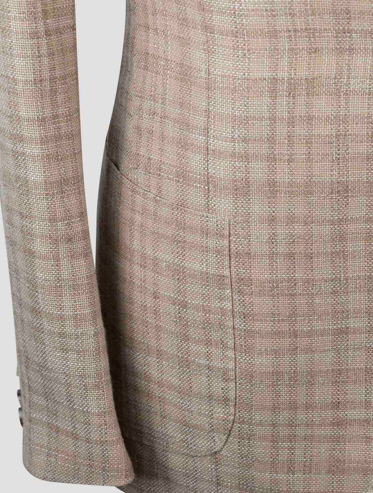 Kiton Brown Cashmere Virgin Wool Silk Linen Blazer