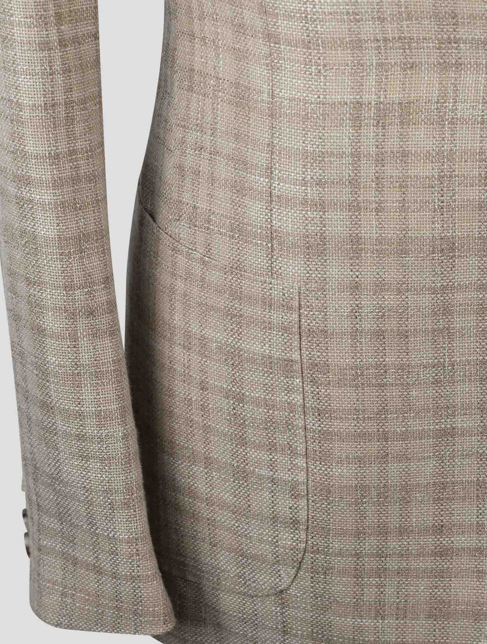 Kiton Brown Cashmere Virgin Wool Silk Linen Blazer