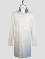 Kiton Gray Linen Overcoat